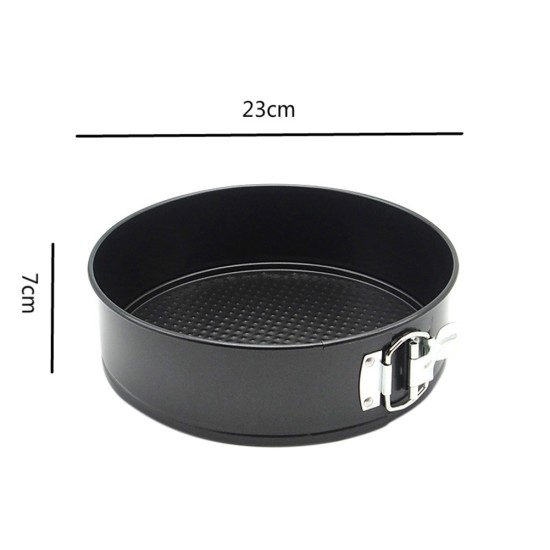 9Inch Round Baking Tray for Cake Durable Heavy Carbon Steel Material with Activity Lock black