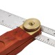 9inch Stainless Steel Sliding Angle Ruler with Wooden Handle Multi Angle Adjustable Measurement Tool 0-20cm