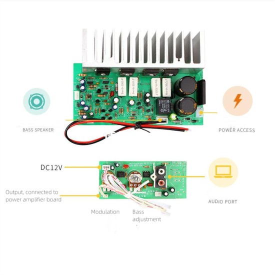 AC24-28V 350W Subwoofer Power Amplifier Board Mono Motherboard Subwoofer Speakers