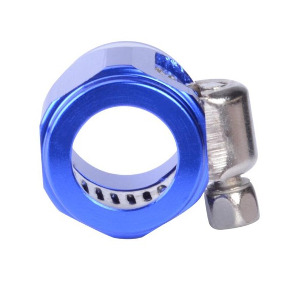 AN4 AN6 AN8 AN10 AN12 Car Hose Finisher Clamp Radiator Modified Fuel Pipe Clip Buckle Blue-AN6