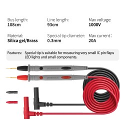 ANENG 1Pair Thin Tip Needle Multimeter Universal Digital  PT1032 1000V 20A