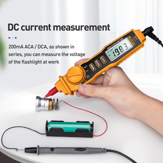 ANENG A3002 Digital Pen Detector Multimeter High-precision AC / DC Voltage Resistance Capacitance Measuring Orange