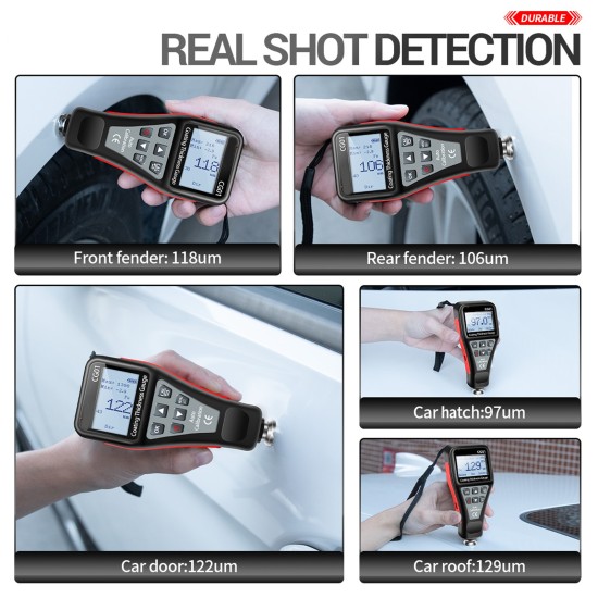 ANENG Cg01 Coating Thickness Gauge LCD Display High-precision Thickness Tester Car Painting Depth Gauge