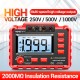 ANENG Insulation Resistance Tester Digital 250v/500v/1000v Backlight Display Megohm Meter MH11 without Battery Red