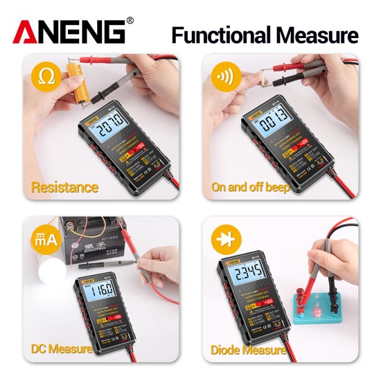 ANENG M119 Digital Multimeter Tester 6000 Counts High Precision Tester Electrician Portable Automatic Multimeter Black