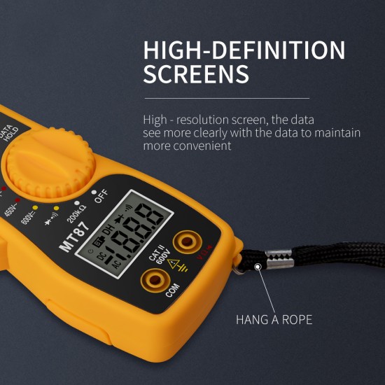 ANENG Mt87 Digital Clamp Meter Multimeter Professional Portable Yellow