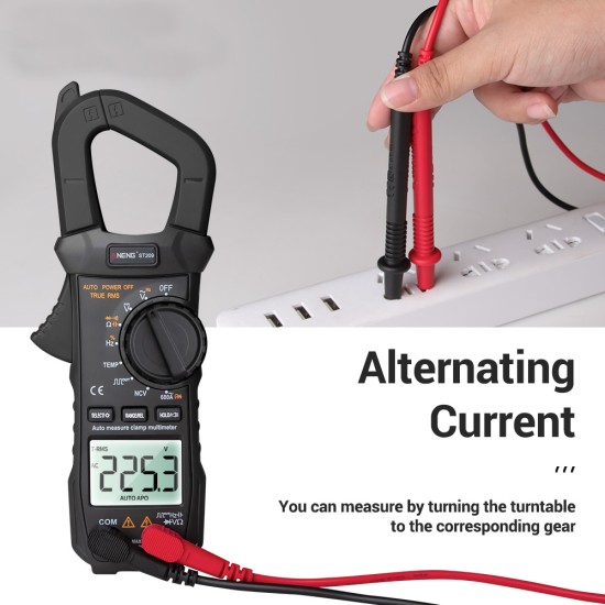 ANENG ST209 Digital Clamp Meter Multimeter 6000counts True RMS Mini Amp DC/AC Clamp Meters voltmeter 400v Automatic Range black