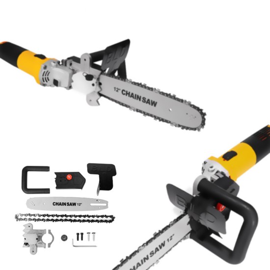 Accessories for Converting Angle Grinder into 12" Chainsaw without Angle Grinder