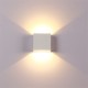 Adjustable 6W LED Wall Lamp AC85-265V COB Waterproof Aluminum Cube Outdoor Porch Wall Light  White light