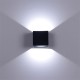 Adjustable 6W LED Wall Lamp AC85-265V COB Waterproof Aluminum Cube Outdoor Porch Wall Light  White light