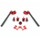 Adjustable Handlebars Clip On Bar Ends Fork Adjusters Yoke Nut Guard Pad Set for Kawasaki Green