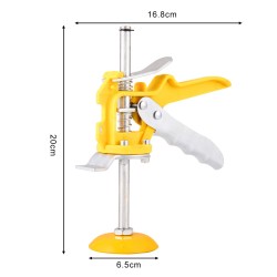 Adjustable Tiling Height Lifting Tool Locator Tile Risen Adjuster for Bricklayer Yellow