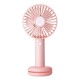 Air Fan Cute Donut Shape Handheld USB Rechargeable Fans LED Light with Storage Base Pink_Donut fan