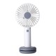 Air Fan Cute Donut Shape Handheld USB Rechargeable Fans LED Light with Storage Base blue_Donut fan