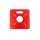 Aluminium Router Table Insert Plate Woodworking Benches Wood Router Trimmer Models for RT0700C Red