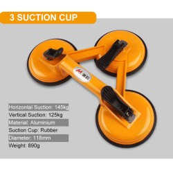 Aluminum Glass Sucker Tile Glass Lifter Home Improvement Tool Yellow aluminum three-jaw glass suction cup