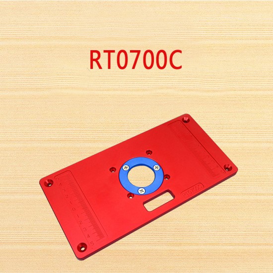 Aluminum Router Table Insert Plate w/ 2 Router Insert Rings for Woodworking Benches Router RT0700C