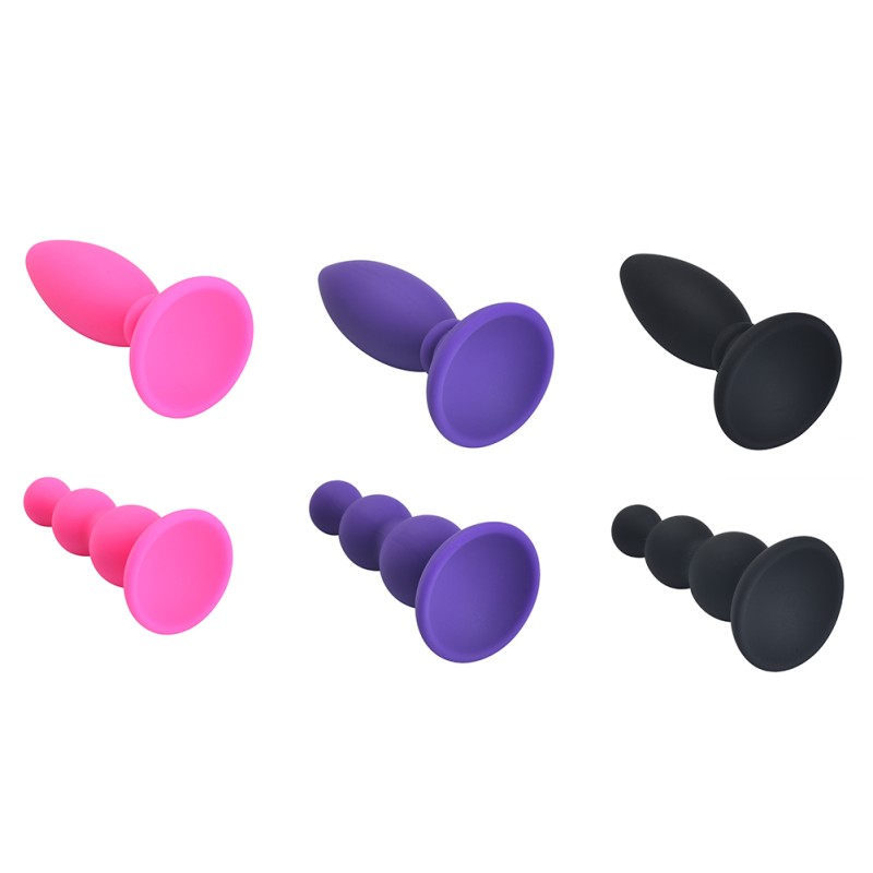 Anal Beads Anal Butt Plug With Suction Cup Sex Products For Adults Erotic Toys For Woman Gay Men Intimate Goods 7 x 3.5cm black thread Anal Beads Anal Butt Plug With Suction Cup Sex Products For Adults Erotic Toys For Woman Gay Men Intimate Goods 7 x 3.5cm black thread