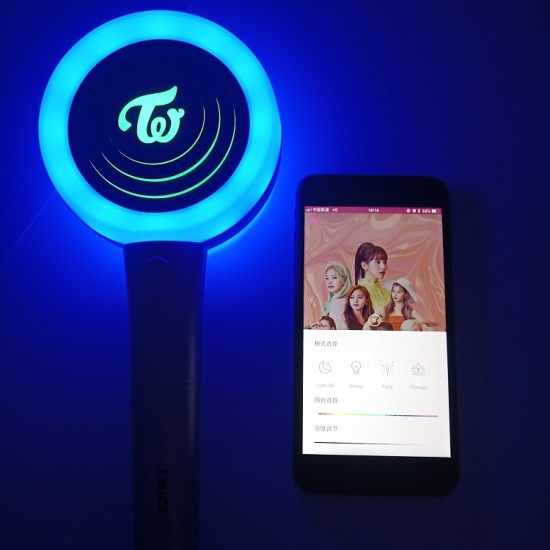 App Bluetooth Connection Lollipop Shape Twice Light Stick Glow Lamp for Concerts Album Fans Collection color