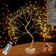 Artificial Light Tree Light 108led Desktop Bonsai Pearl Tree Lamp warm white with RC