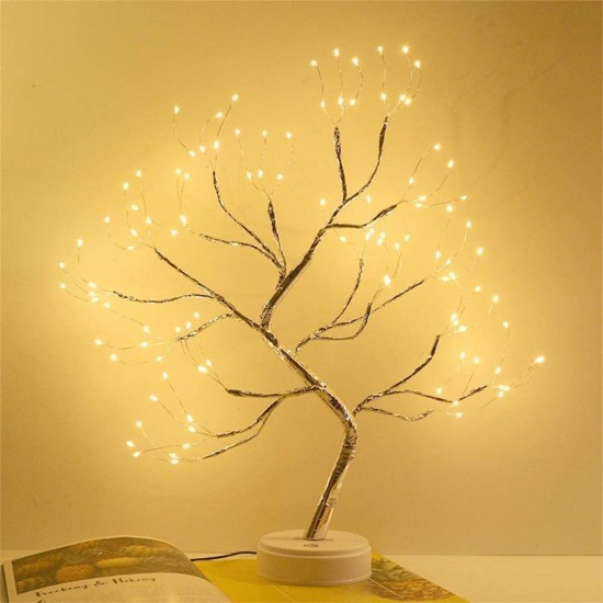 Artificial Light Tree Light 108led Desktop Bonsai Pearl Tree Lamp warm white without RC