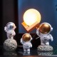 Astronaut Model Ornaments Spaceman Crafts Decoration for Home Desktop Living Room Bookshelves Car Silver