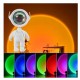 Astronaut Shape Sunset Projector Lamp Night Light Stepless Dimming Led Light For Bedroom Decoration 7 colorful