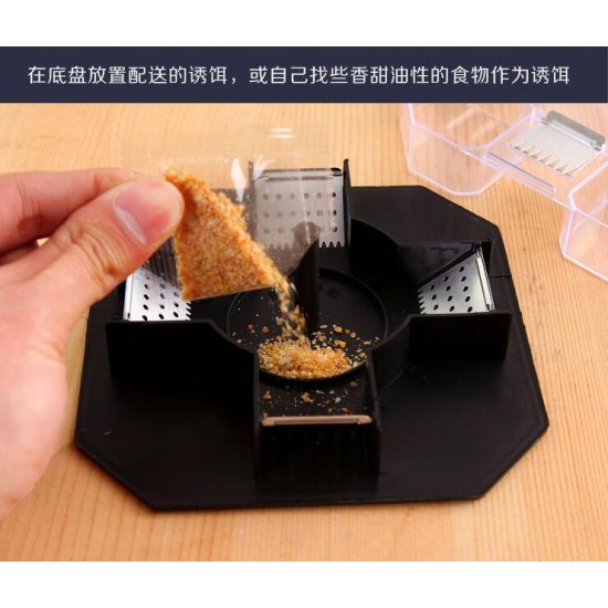 Automatic Cockroach Traps Box Reusable Cockroach Bug Catcher Cockroach Bait Traps Pesticide for Kitchen black