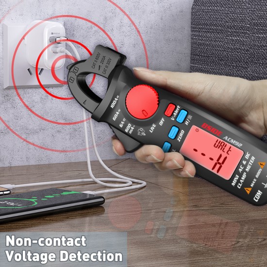 BSIDE ACM92 Clamp Meter AC DC Current Voltage Frequency Resistance Check Multimeter