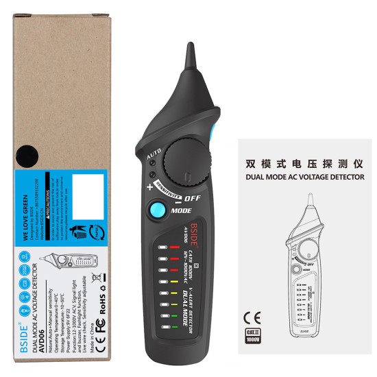 BSIDE AVD 06X Non-Contact Voltage Tester Pen Electric AC Power Detector