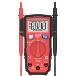 BSIDE Adms6 Mini Multimeter Smart Digital Intelligent Auto Range 6000 Counts Dmm Pocket Tester Red