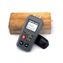 BSIDE Digital Wood Moisture Meter Humidity Tester Timber Damp Detector Gray