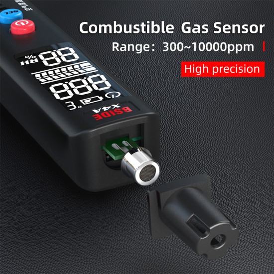 BSIDE X4A Gas Leak Detector Locating Combustible Gases Portable LCD Natural Gas Sniffer