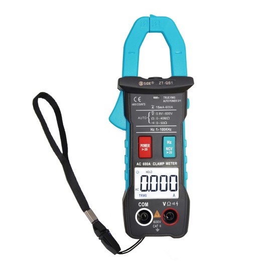 BSIDE ZT-QB1 600A Current TRMS Auto-Rang DC AC Voltage Ammeter Hz Ohm NCV Tester DMM Multimeter