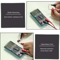 BSIDE ZT100 Digital Multimeter 4000 Counts Back Light AC/DC Voltage Ammeter Voltmeter Ohm Tester Frequency Diode Meter