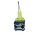 Battery Adapter 12AWG Wire Compatible for Ryobi One + 18v Li-ion Battery Power Connector Green