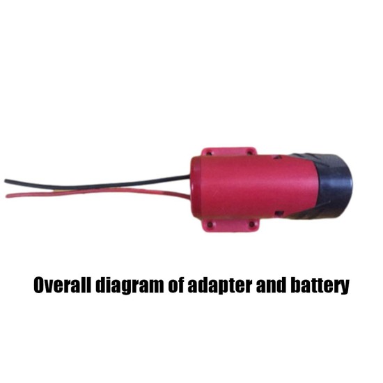 Battery Adapter 150mm 12 Gauge Wire Installed Conversion Tool Compatible for Milwaukee M12 Red