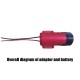 Battery Adapter 150mm 12 Gauge Wire Installed Conversion Tool Compatible for Milwaukee M12 Red