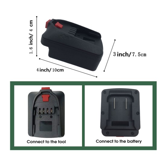 Battery Adapter Compatible for Devon 18v Li-ion Battery to Bosch 18v Pba Li-ion Battery Converter