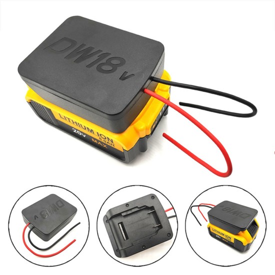 Battery Adapter Compatible for Dewalt Dcb Series 14.4V 18V 20V Li-ion Battery Black