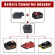 Battery Adapter Compatible for Milwaukee 18v M18 Lithium Battery Black