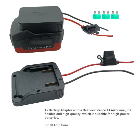 Battery Adapter Diy Connection Compatible for Metabo 18v Li-ion Battery