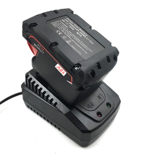 Battery Adapter with Charging Function Compatible for Milwaukee 18v Li-ion Battery Black