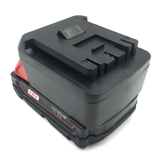 Battery Adapter with Charging Function Compatible for Milwaukee 18v Li-ion Battery Black