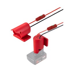 Battery Adapter with Fixing Hole for Milwaukee 12v M12 Dock Power Connector with Fuse Terminal Red