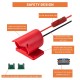 Battery Adapter with Fixing Hole for Milwaukee 12v M12 Dock Power Connector with Fuse Terminal Red