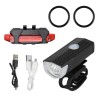 Bike Bicycle Lights USB LED Rechargeable Set Mtb Road Bike Front Rear Headlights Lamp Cycling Accessories Black Headlight+Blue Taillight Bike Bicycle Lights USB LED Rechargeable Set Mtb Road Bike Front Rear Headlights Lamp Cycling Accessories Black Headlight+Blue Taillight