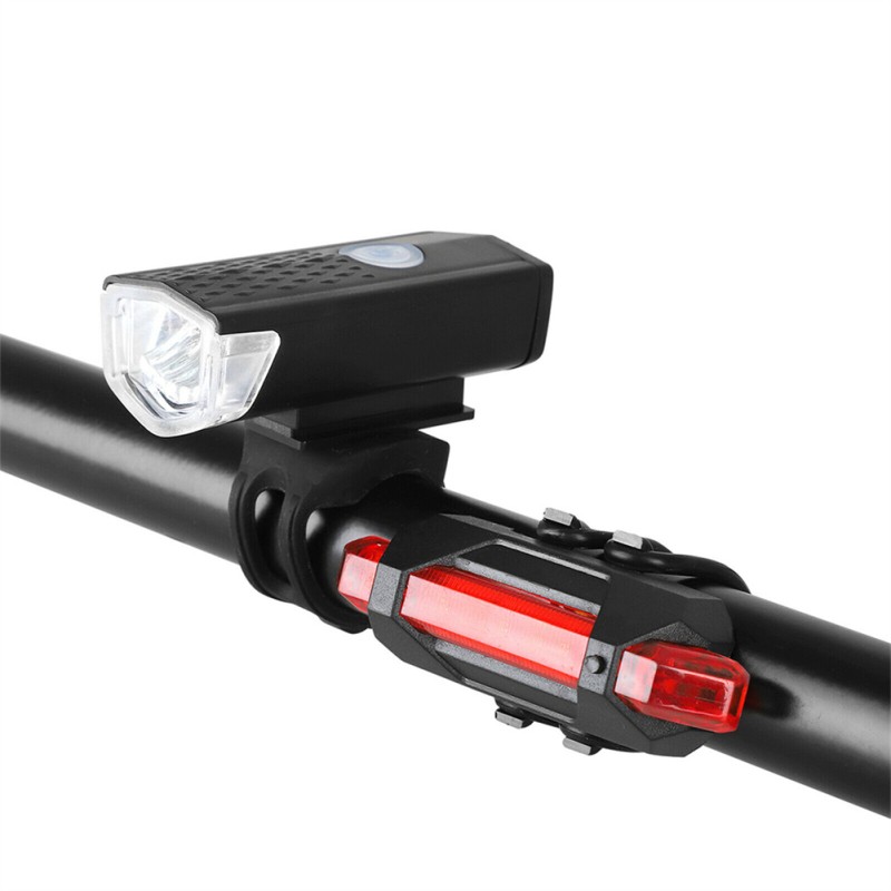 Bike Bicycle Lights USB LED Rechargeable Set Mtb Road Bike Front Rear Headlights Lamp Cycling Accessories Black Headlight+Blue Taillight Bike Bicycle Lights USB LED Rechargeable Set Mtb Road Bike Front Rear Headlights Lamp Cycling Accessories Black Headlight+Blue Taillight