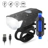 Bike Bicycle Lights USB LED Rechargeable Set Mtb Road Bike Front Rear Headlights Lamp Cycling Accessories Black Headlight+Blue Taillight Bike Bicycle Lights USB LED Rechargeable Set Mtb Road Bike Front Rear Headlights Lamp Cycling Accessories Black Headlight+Blue Taillight