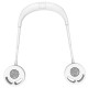 Bladeless Portable Mini Fan USB Rechargeable Quiet Hand Free 3 Adjustable Speed Neckband Fan white